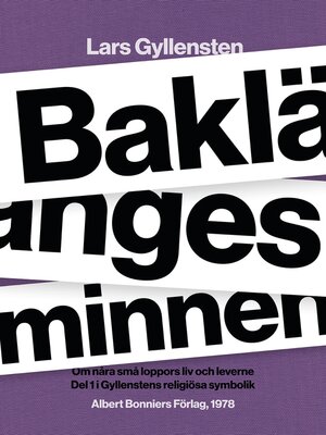 cover image of Baklängesminnen